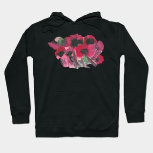 Abstract Flowers Watercolor Painting Hoodie